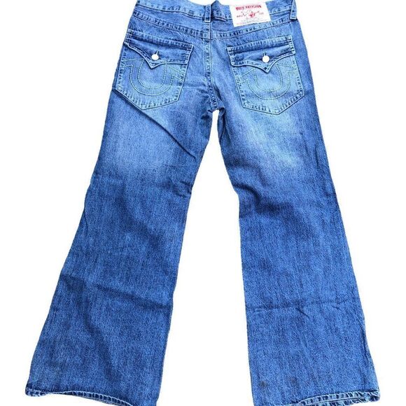 True Religion Jeans Size 42 BILLY BLACKSEED BIG T Blue - Picture 3 of 10